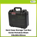 Hard Case Storage Tool Box Kotak Perkakas Hitam 318x280x150mm