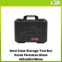 Hard Case Storage Tool Box Kotak Perkakas Hitam D4211 425x325x118mm