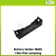 Battery Holder 18650 1 Slot Plat Lempeng