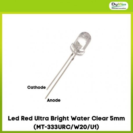 Led Red Ultra Bright Water Clear 5mm (MT-333URC/W20/U1)