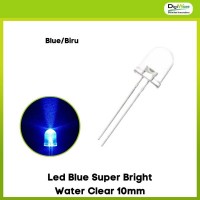 Led Blue Super Bright Water Clear 10mm