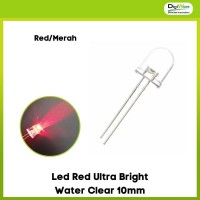 Led Red Ultra Bright Water Clear 10mm