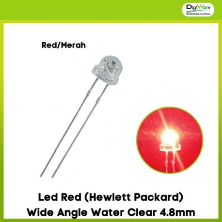 Led Red (Hewlett Packard) Wide Angle Water Clear 4.8mm