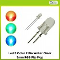 Led 3 Color 2 Pin Water Clear 5mm RGB Flip Flop
