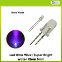 Led Ultra Violet Super Bright Water Clear 5mm