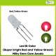 Led Bi Color (Super bright Red and Yellow Green) Milky 5mm Com Anoda