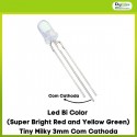 Led Bi Color (Super Bright Red and Yellow Green) Tiny Milky 3mm Com Cathoda