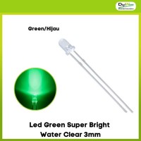 Led green super bright water clear 3mm
