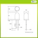 Led green super bright water clear 3mm