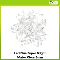 Led blue super bright water clear 3mm