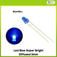 Led blue super bright diffused 3mm