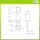 Led white super bright water clear 3mm