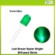 Led Green Super Bright Diffused 10mm