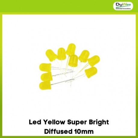 Led Yellow Super Bright Diffused 10mm