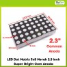 LED Dot Matrix 5x8 Merah 2.3 inch Super Bright Com Anoda