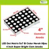 LED Dot Matrix 5x7 Bi Color Merah Hijau 4 inch Super Bright Com Anoda