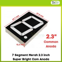7 Segment Merah 2.3 inch Super Bright Com Anoda