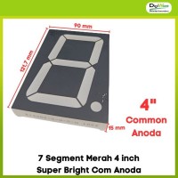 7 Segment Merah 4 inch Super Bright Com Anoda