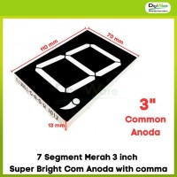 7 Segment Merah 3 inch Super Bright Com Anoda with comma