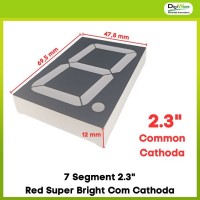 7 Segment 2.3&quot Red Super Bright Com Cathoda