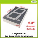 7 Segment 2.3&quot Red Super Bright Com Cathoda