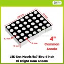 LED Dot Matrix 5x7 Biru 4 inch Hi Bright Com Anoda