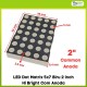 LED Dot Matrix 5x7 Biru 2 inch Hi Bright Com Anoda