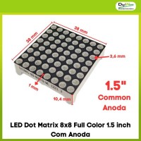 LED Dot Matrix 8x8 Full Color 1.5 inch Com Anoda