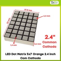 LED Dot Matrix 5x7 Orange 2.4 inch Com Cathoda