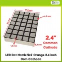 LED Dot Matrix 5x7 Orange 2.4 inch Com Cathoda