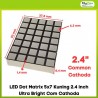 LED Dot Matrix 5x7 Kuning 2.4 inch Ultra Bright Com Cathoda