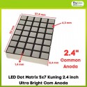 LED Dot Matrix 5x7 Kuning 2.4 inch Ultra Bright Com Anoda