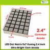 LED Dot Matrix 5x7 Kuning 2.4 inch Ultra Bright Com Anoda