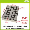 LED Dot Matrix 5x7 Merah 2.4 inch Super Bright Com Anoda