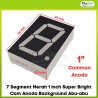 7 Segment Merah 1 inch Super Bright Com Anoda Background Abu-abu