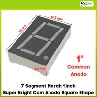 7 Segment Merah 1 inch Super Bright Com Anoda Square Shape