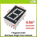 7 Segment 0.56&quot Red Super Bright Com Cathode