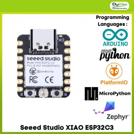 Seeed XIAO ESP32C3 Tiny MCU board with WiFi Bluetooth5.0 Battery Charge Supported Power Efficiency Rich Interface