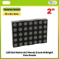 LED Dot Matrix 5x7 Merah 2 inch Hi Bright Com Anoda