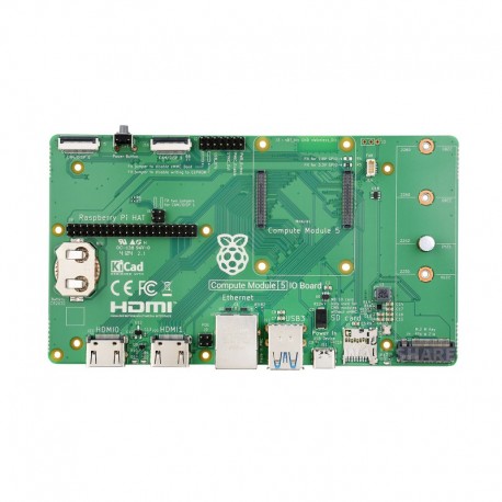 Official Raspberry Pi Compute Module 5 IO Board Metal Case with DC Brushless Cooling Fan Suitable for Compute Module 5 IO Board 