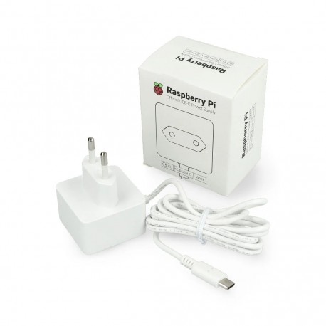 Raspberry Pi 4 Model B Official PSU USB-C 5,1V 3A EU Plug White