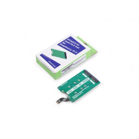 PCIe 3.0 Switch to Dual M.2 HAT for Raspberry Pi 5 Support NVMe SSD Support Hailo 8/8L