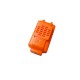 Small Plastic Housing Cases Plastic Temperature Humidity Sensor Enclosure Electrical Sensor Box Orange