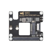 PCIe to M.2 Adapter for Raspberry Pi 5 HAT+ Standard Support NVMe Protocol M.2 Solid State Drive High Speed Reading/Writing
