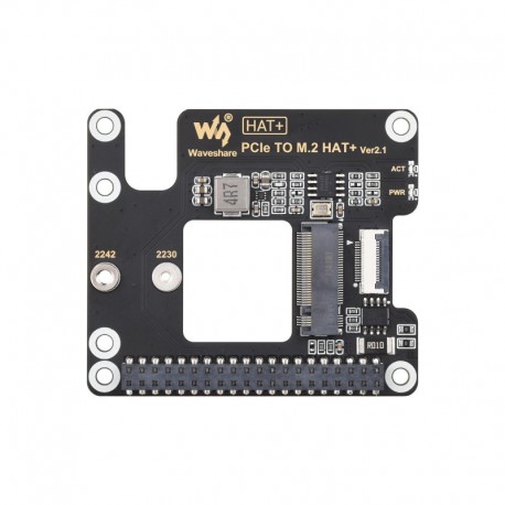 PCIe to M.2 Adapter for Raspberry Pi 5 HAT+ Standard Support NVMe Protocol M.2 Solid State Drive High Speed Reading/Writing
