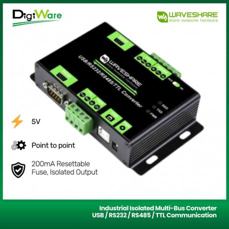Industrial Isolated Multi-Bus Converter, USB / RS232 / RS485 / TTL Communication