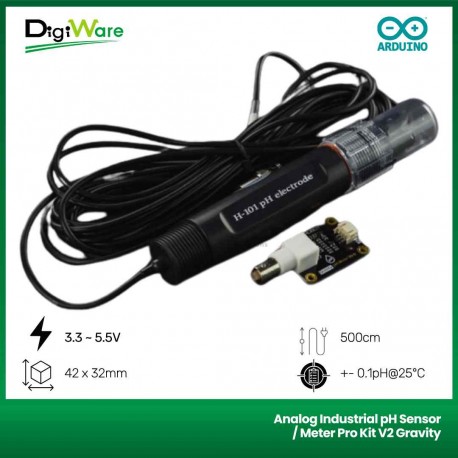 Analog Industrial pH Sensor / Meter Pro Kit V2 Gravity