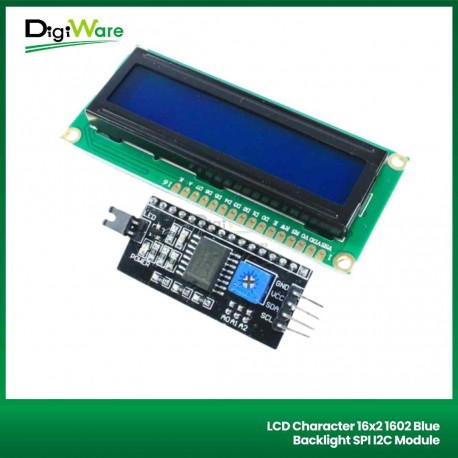LCD Character 16x2 1602 Blue Backlight SPI I2C Module