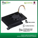 Active Cooler for Raspberry Pi 5 Active Cooling Fan Aluminium Heatsink with Thermal Pads Black