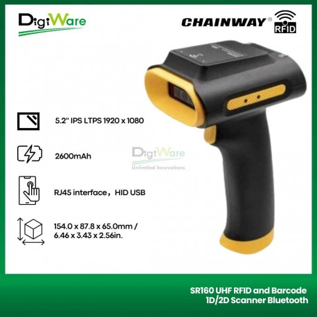 SR160 UHF RFID and Barcode 1D/2D Scanner Bluetooth